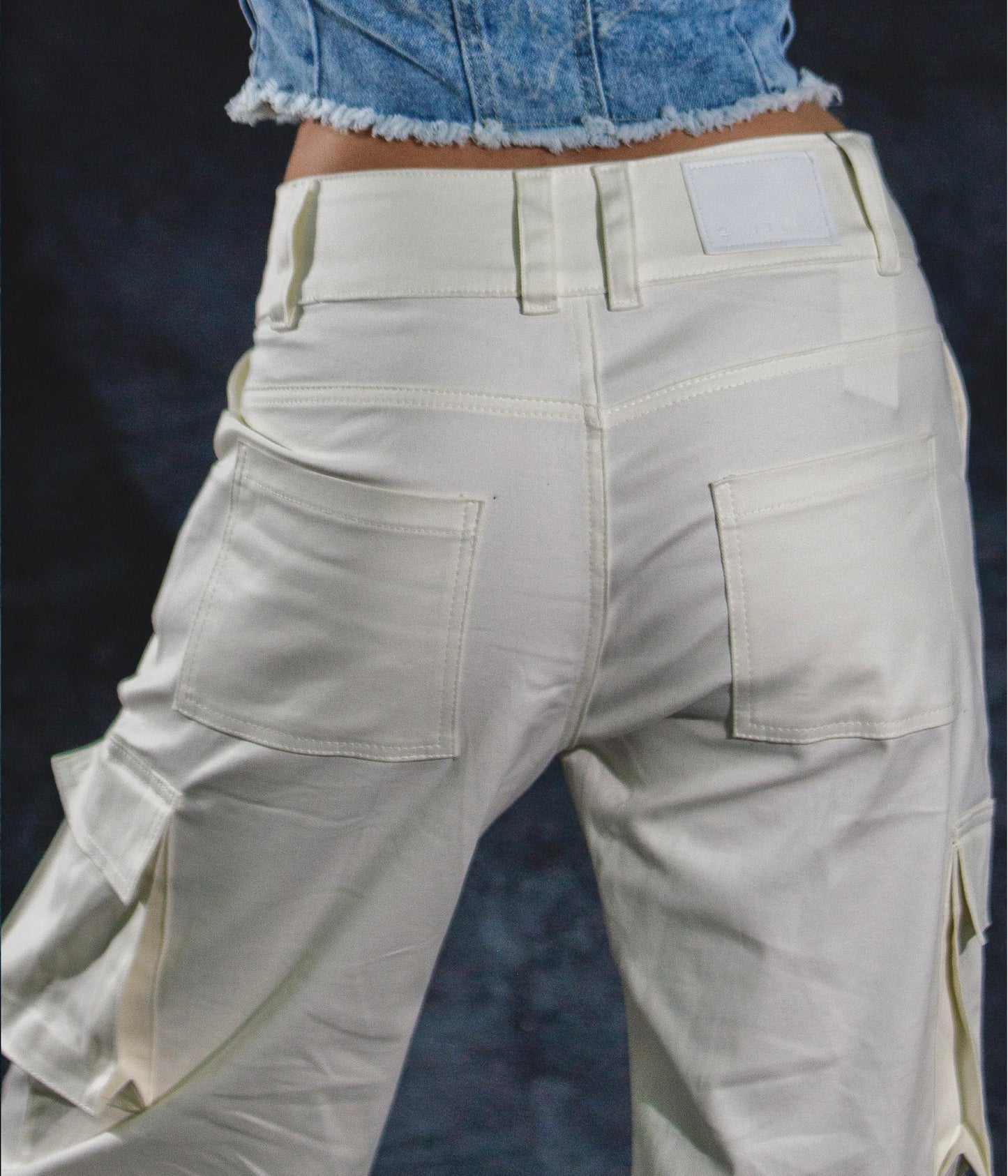 IVORY CARGO PANTS