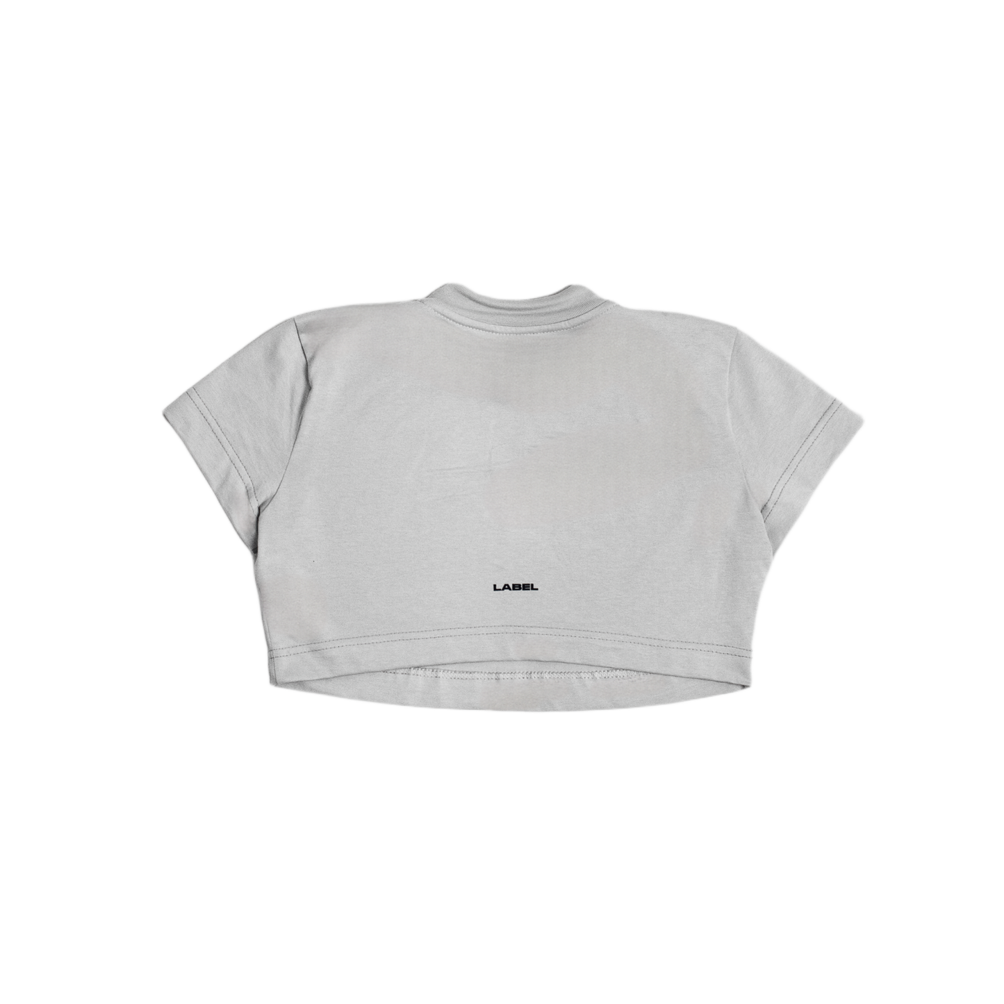 CROPPED OVERSIZED T-SHIRT LIGHT GREY