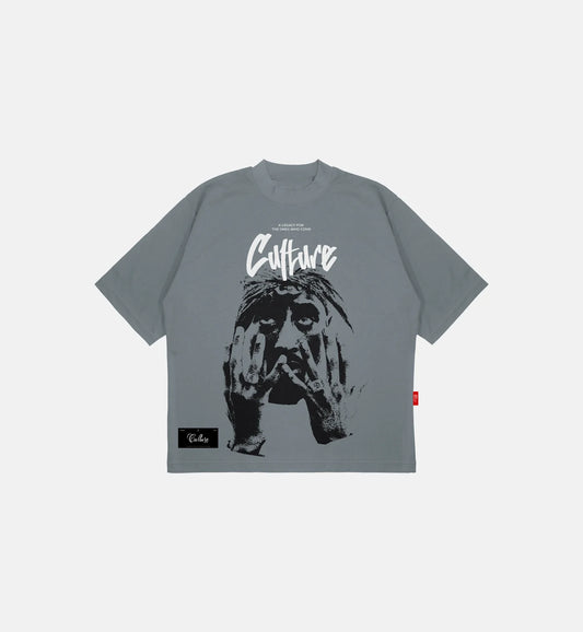 CAMISETA GRIS TUPAC SHAKUR